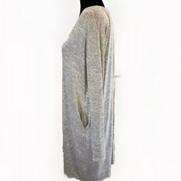 Aritzia Wilfred Free Gail Dress M Long Sleeve V Neck Gray Party Office Travel - Picture 2 of 8